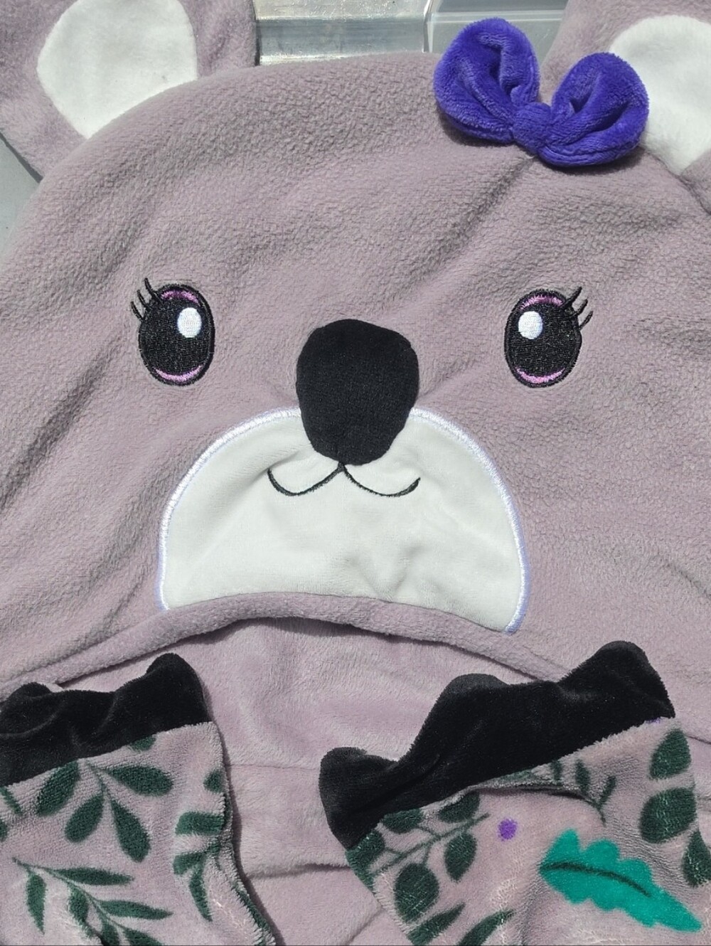 Kids Purple Animal Sleep Sack with Bow